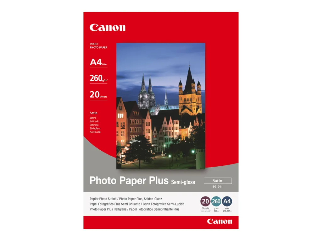 Canon SG-201 - 20x25cm Photo Paper Plus, 20 sheets, 203.2 x 254 mm